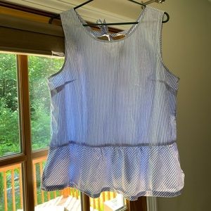 Tie back peplum style tank